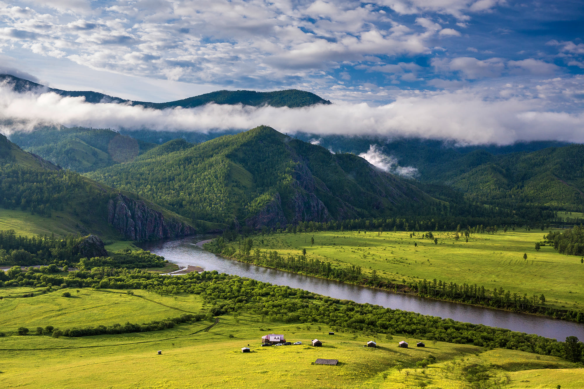 Mongolia steppe landscape